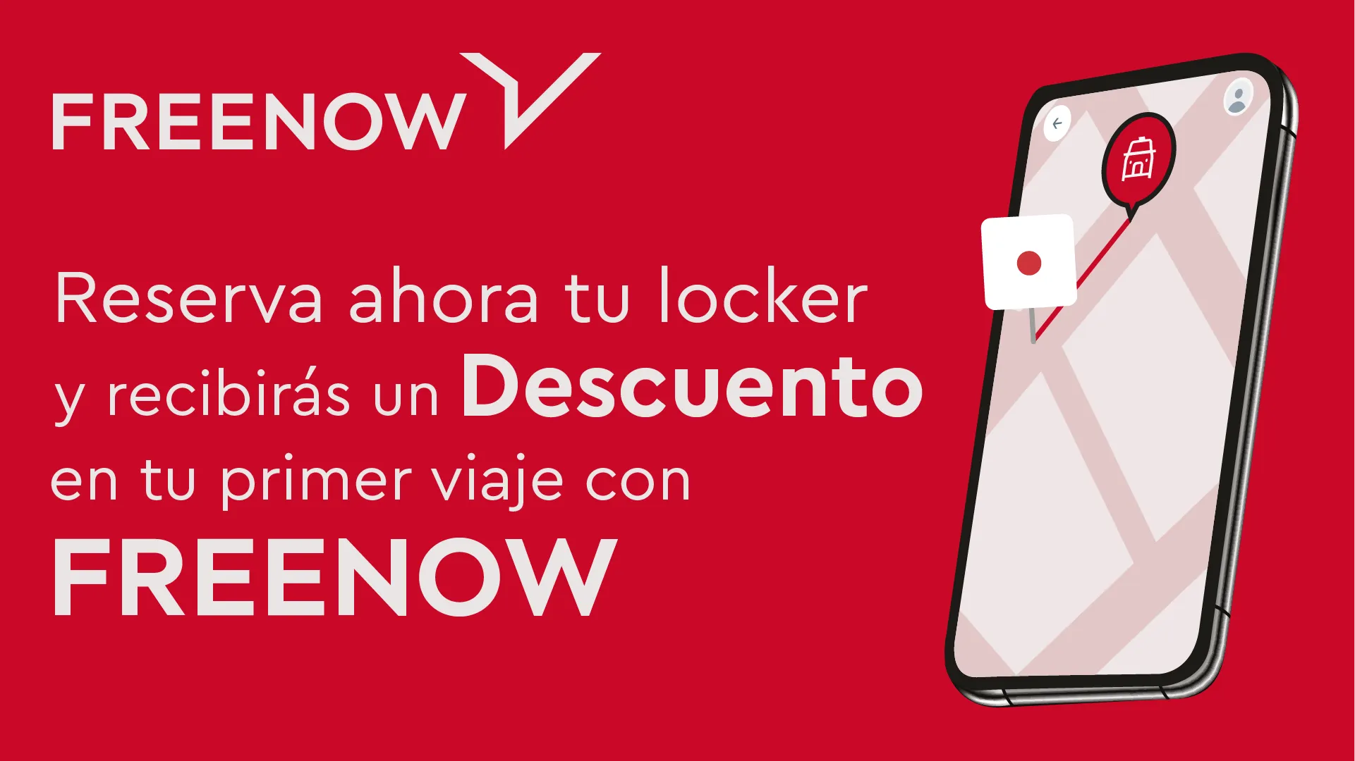 Si reservas una taquilla ahora recibes 20€ gratis en trayectos de FreeNow